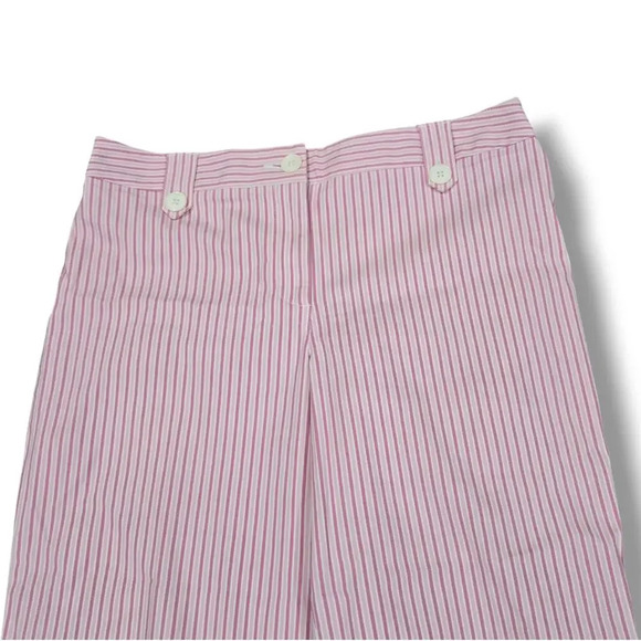 Ann Taylor loft women's pink white striped Capri pants - size 8 - Picture 3 of 11